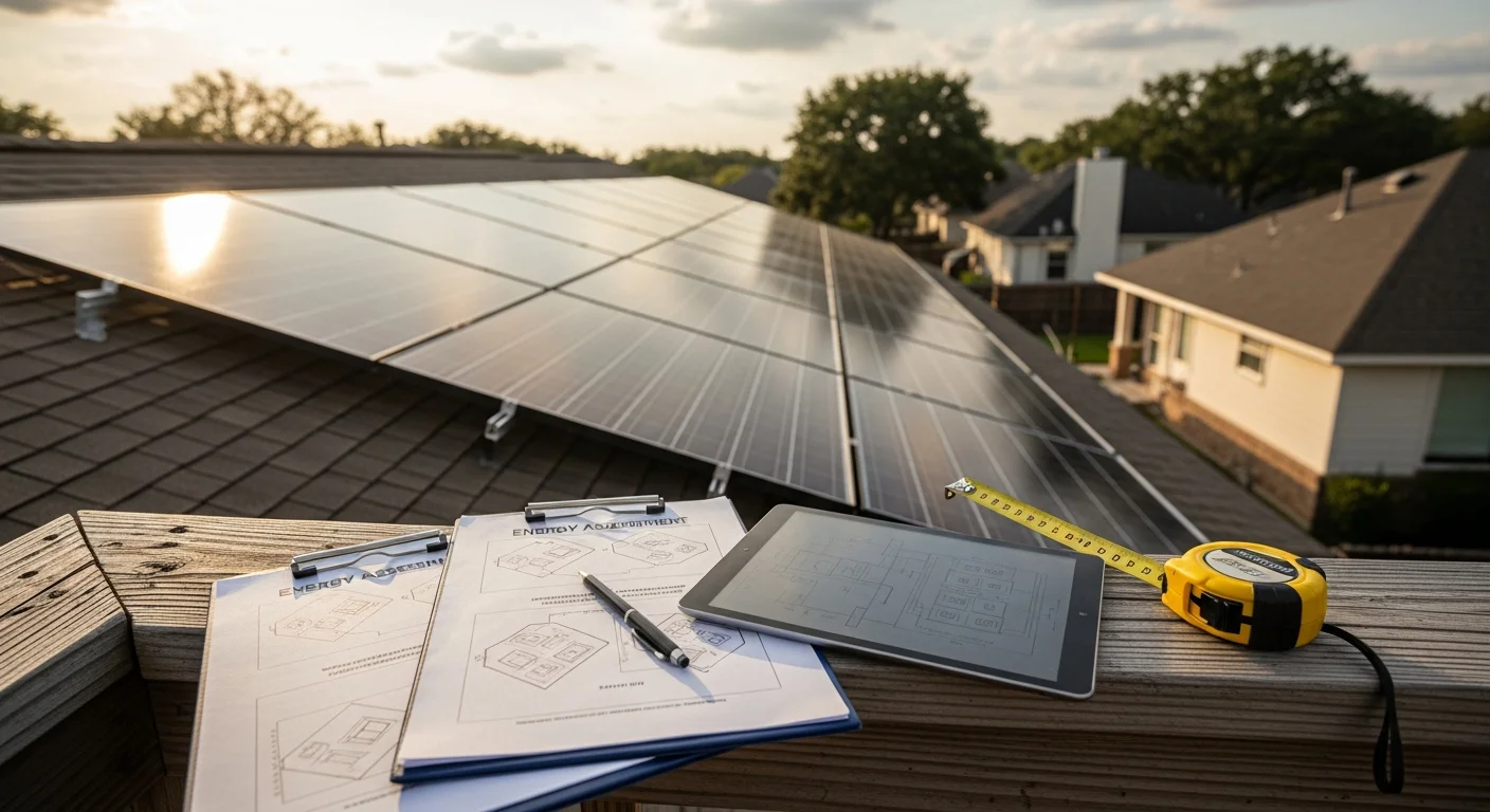 Solar consultant reviewing energy plan with homeowner
